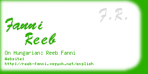 fanni reeb business card